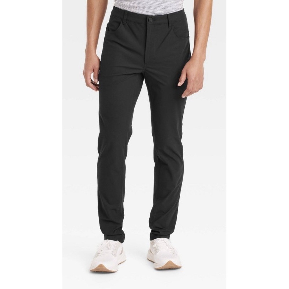 All In Motion Mens 360 Lifestyle Slim Fit 5-Pocket Golf Pant Black 36x30 NWT